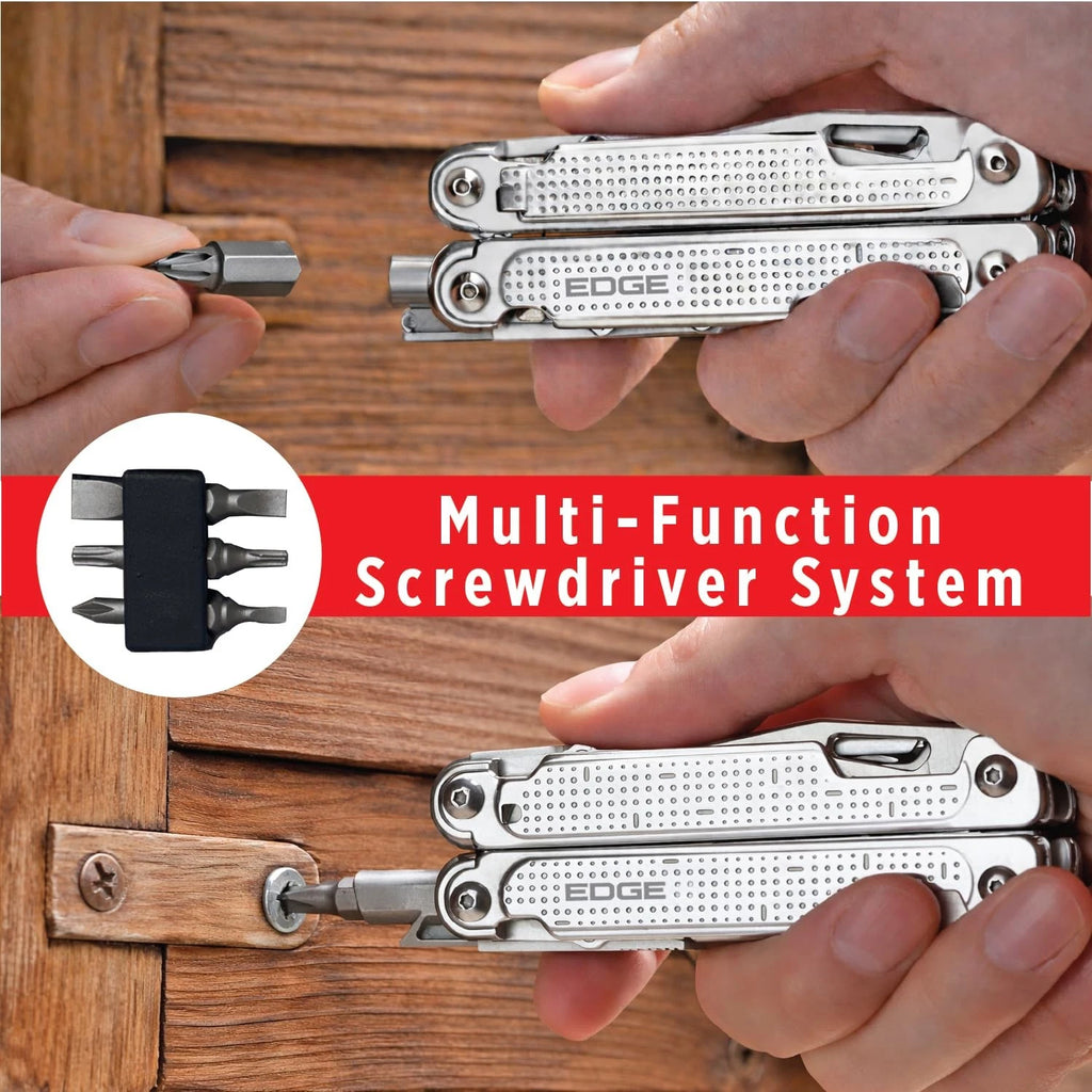 EDGE Multi-Tool Pliers 14-in-1 Stainless Steel Knife Saw Scissors Wire Cutter