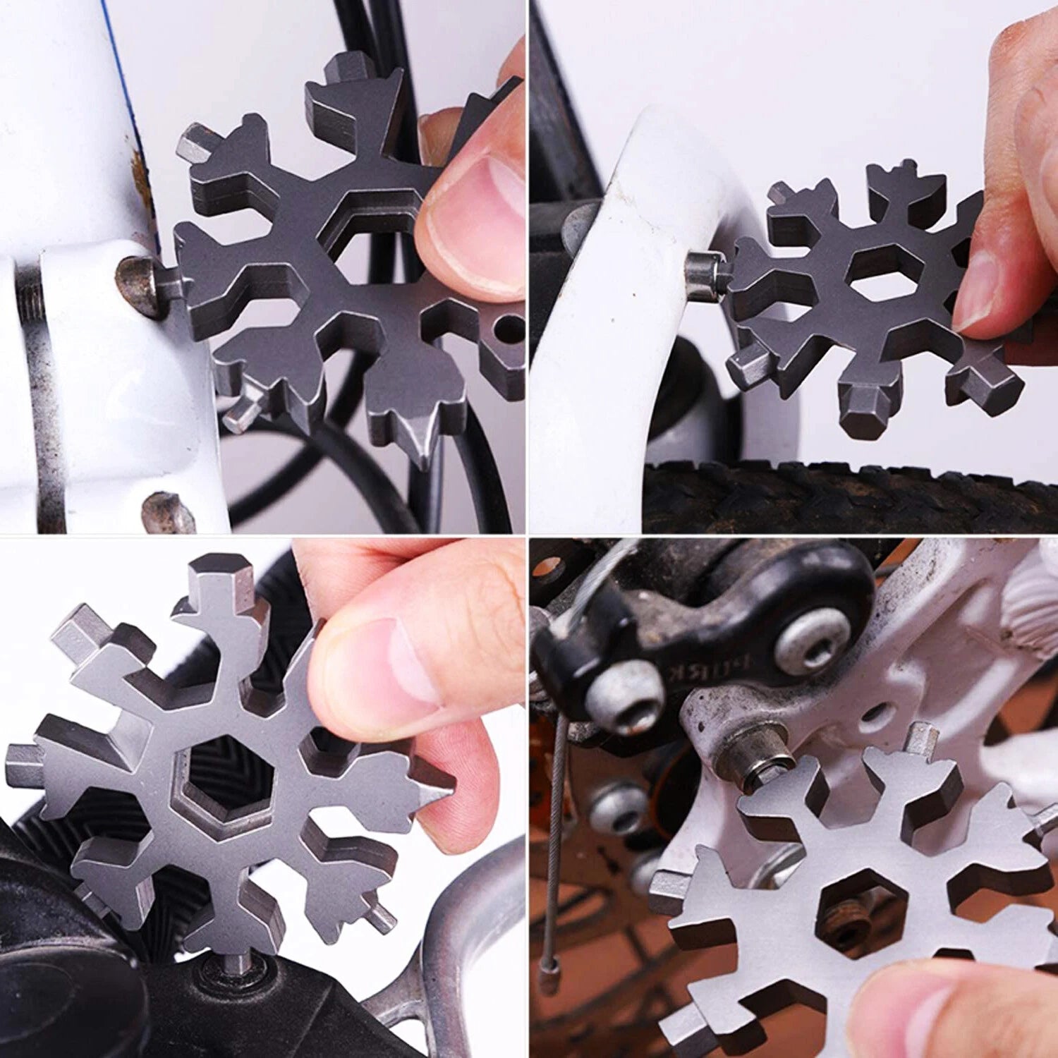 3 Pack 18-in-1 Snowflake Multi-Tool Carbon Steel Multitool Screwdriver Opener