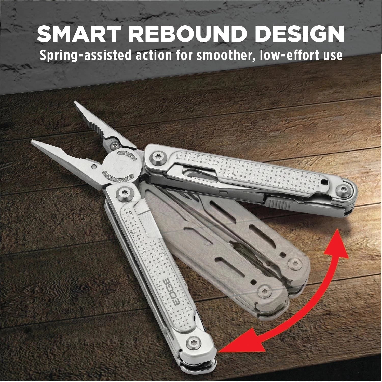 EDGE Multi-Tool Pliers 14-in-1 Stainless Steel Knife Saw Scissors Wire Cutter