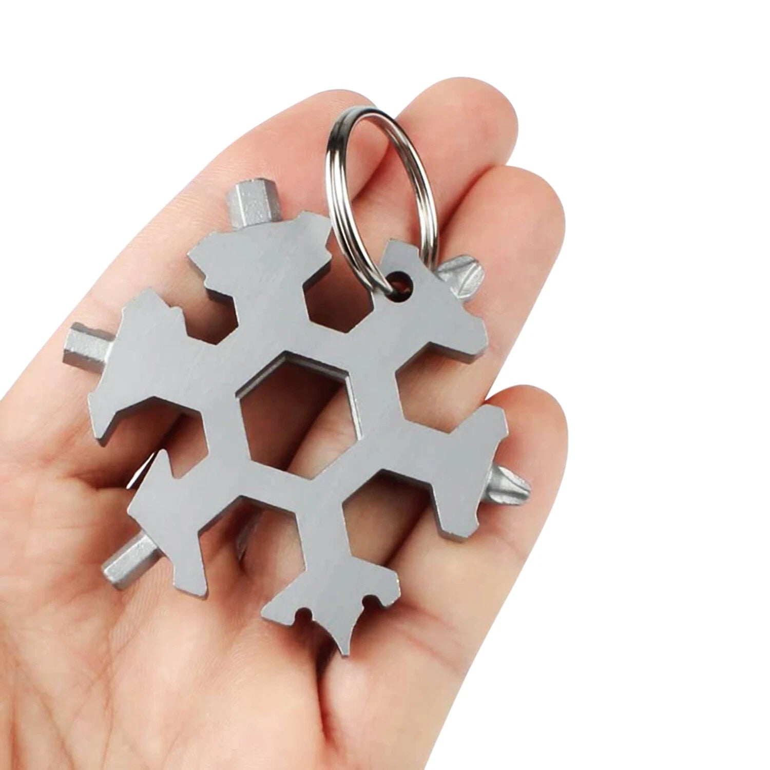 3 Pack 18-in-1 Snowflake Multi-Tool Carbon Steel Multitool Screwdriver Opener